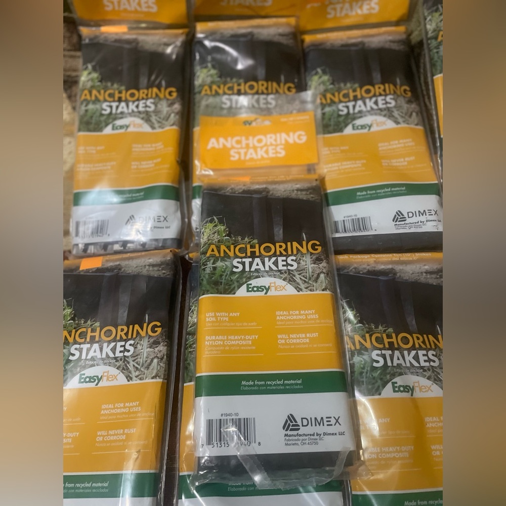 Lot of 7 (seven 10ct packs) EasyFlex #1940-10 Landscape Edging Anchoring Stakes